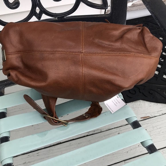 Kooba chestnut brown leather bag w refine details NWT large hobo shoulder bag - Picture 6 of 12